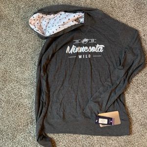 NEW Minnesota Wild long sleeve hoodie M